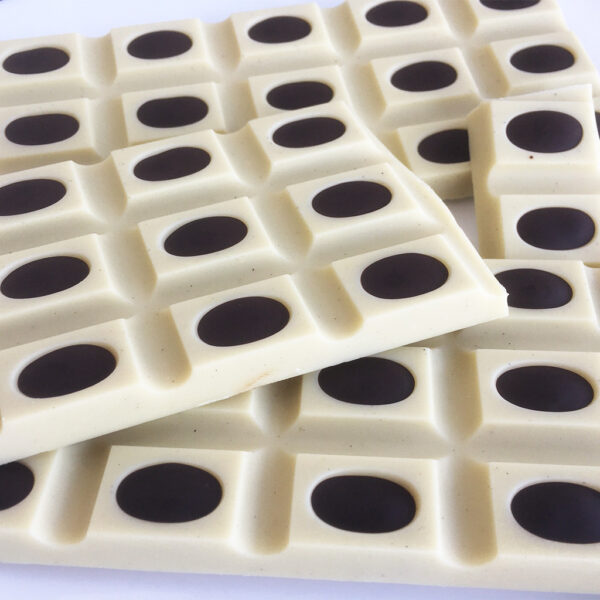 Keto Totally White Chocolate Cream Cheese with Dark Dots