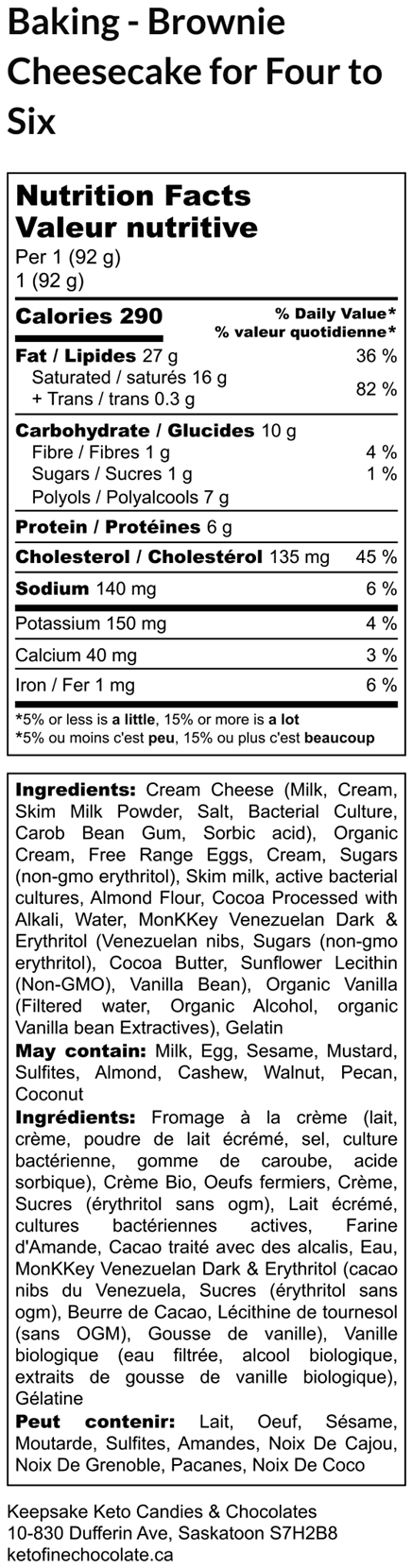 Brownie Cheesecake_nutri-facts